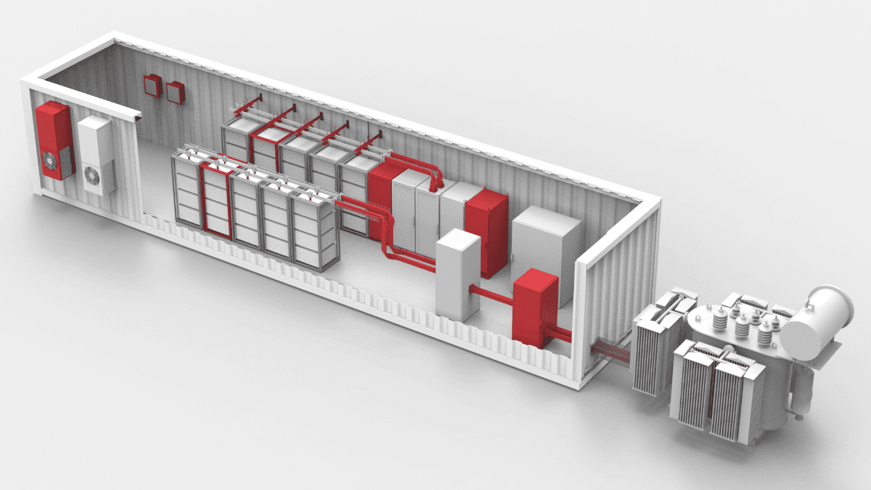 A white container with red and white boxes AI-generated content may be incorrect.